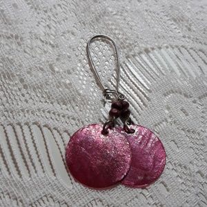 *bundle 3/$10* pink shell earrings